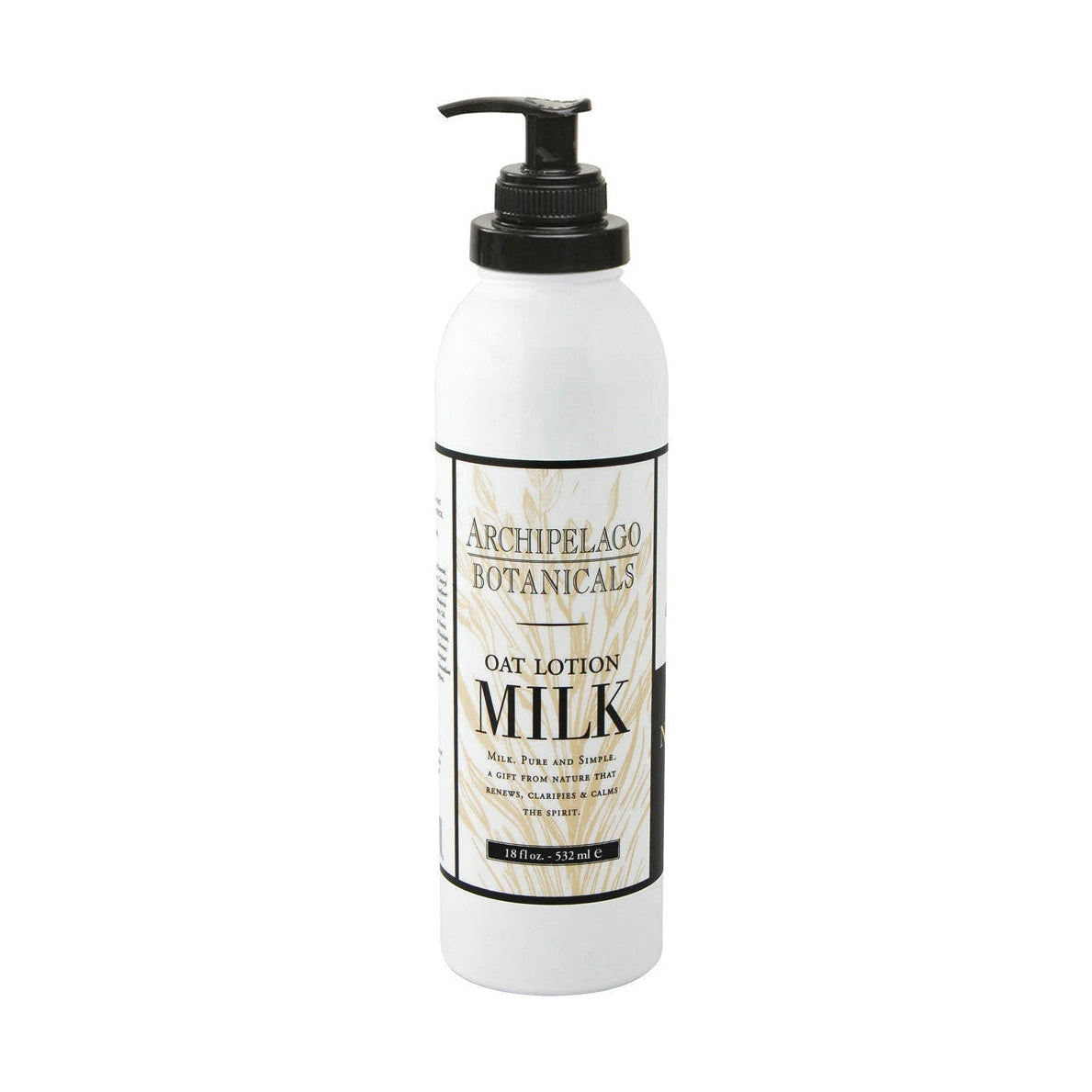 Archipelago Botanicals Oat Milk Lotion bottle on a white background