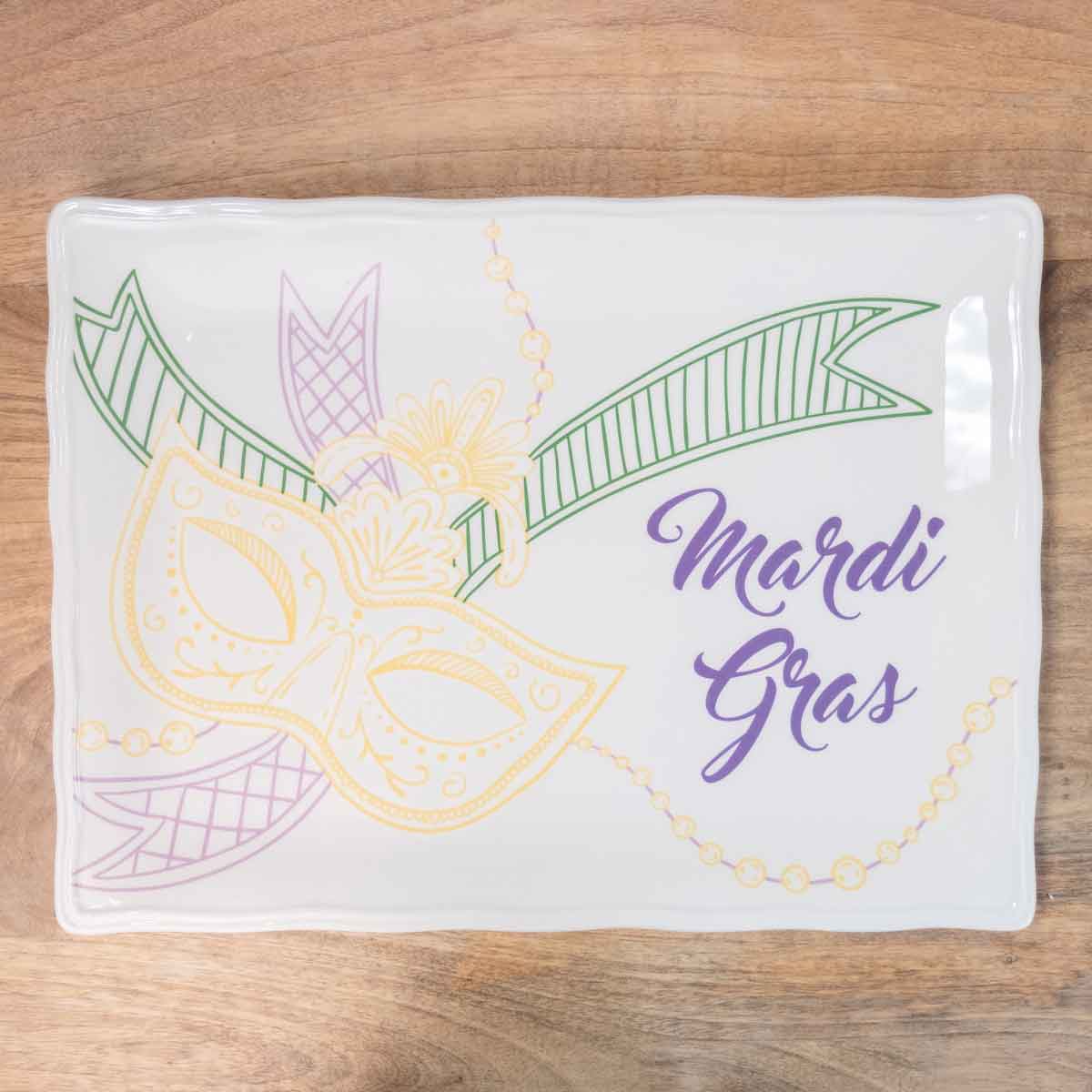 Mardi Gras Mambo Platter 15.5x11.5