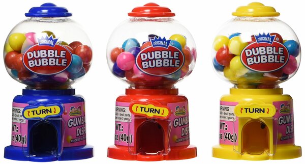 Double Bubble Mini Gumball Machine - Color Varies