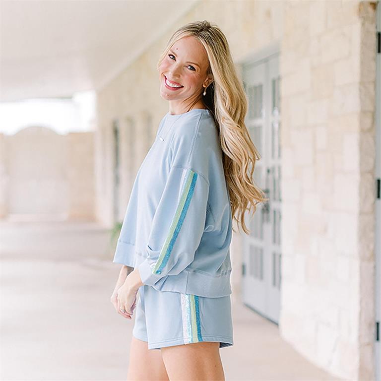 Millie Blue Sequin Set (FINAL SALE)