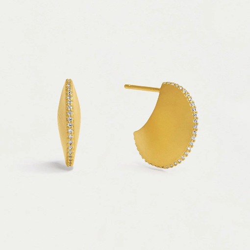 Petite Pave Disc Earrings (FINAL SALE)