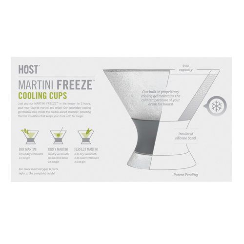 Martini Freeze Cooling Cup 2pck