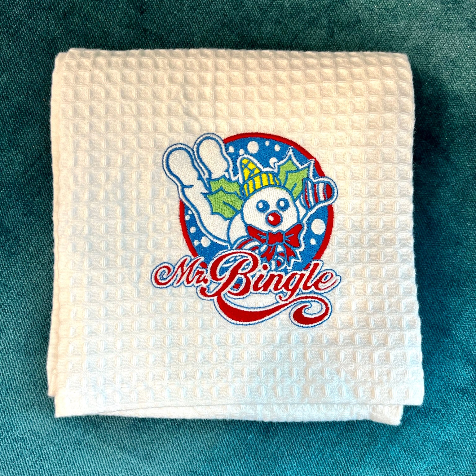 Mr. Bingle Circle Logo Waffle Towel