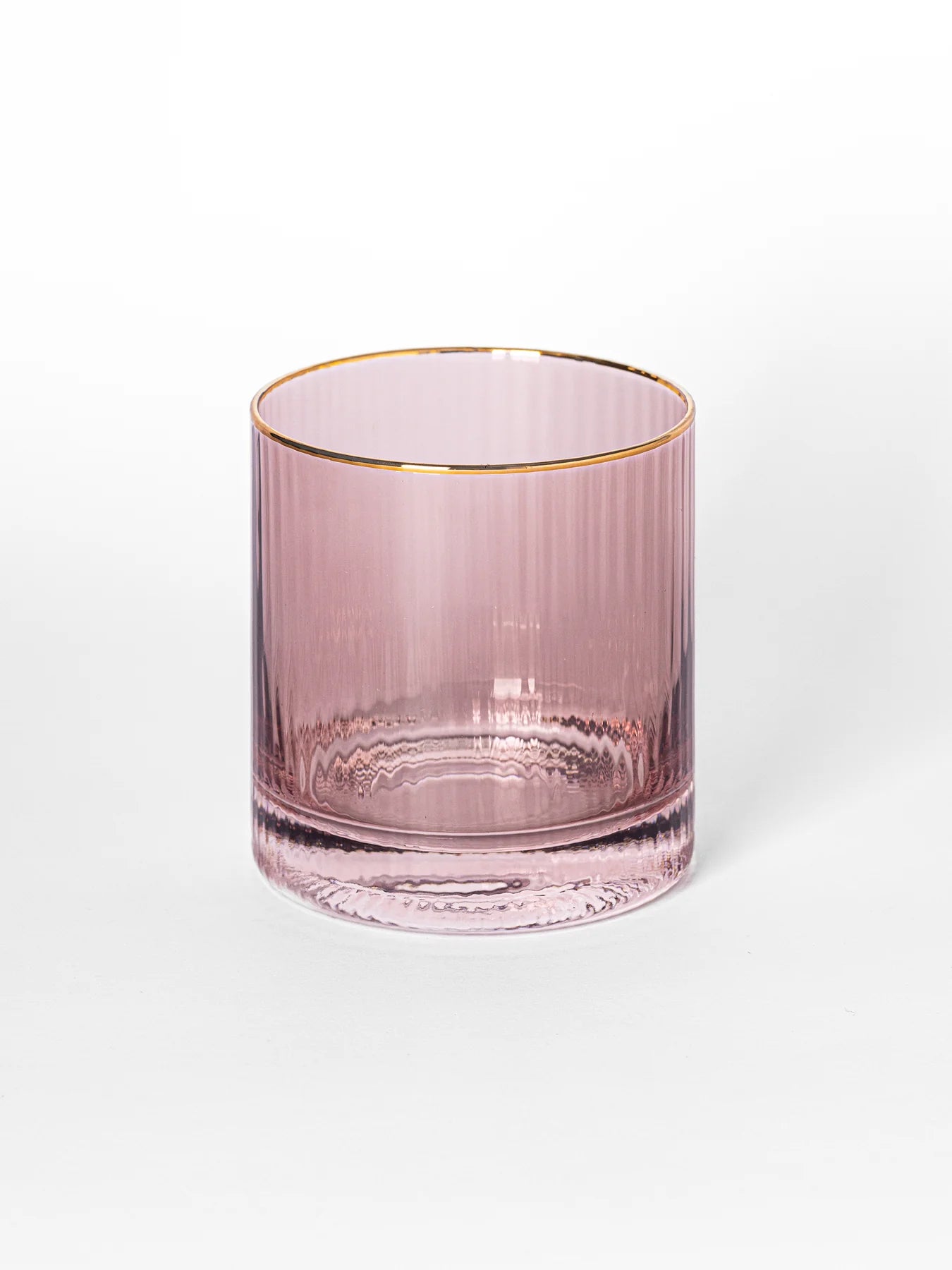 Mauve Ribbed Cocktail Glass