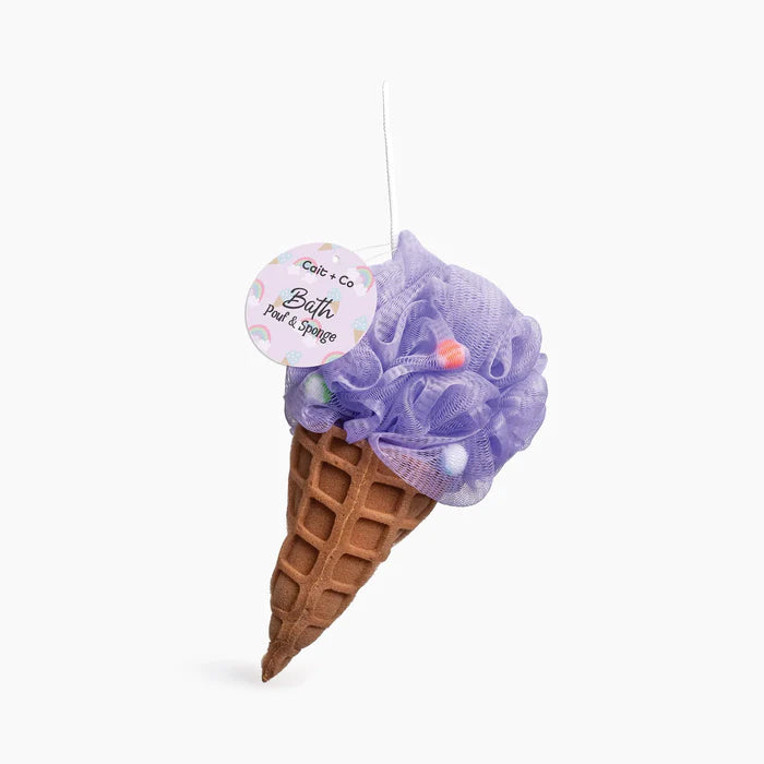 Bath Pouf/Sponge-Ice Cream - Purple