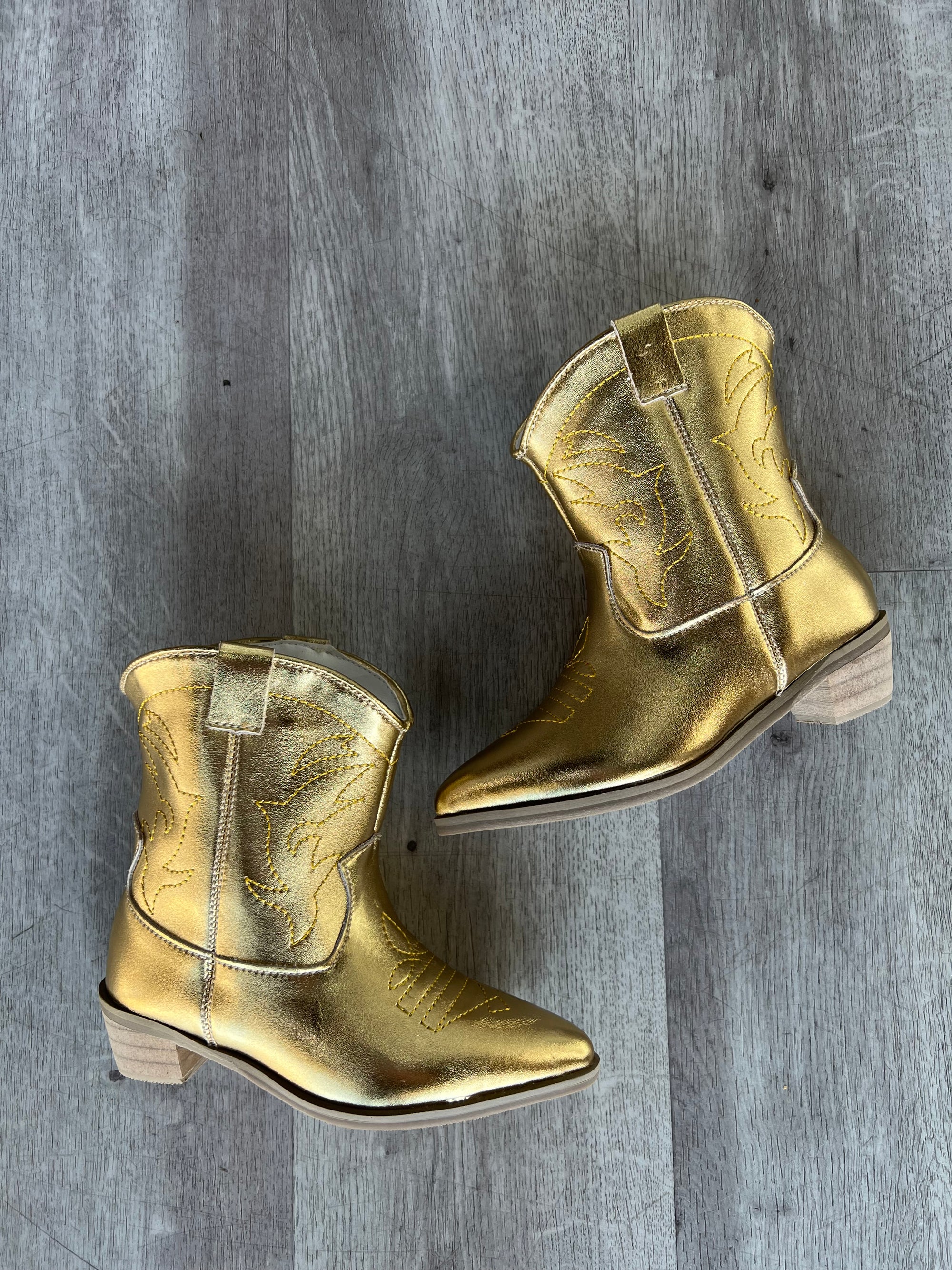 Gold Metallic Boots