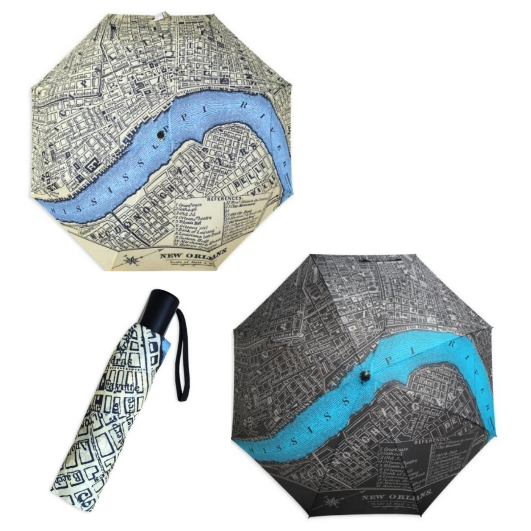 New Orleans Map Umbrella