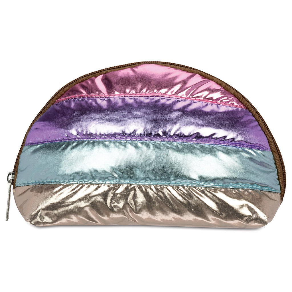 Icy Block Puffer Oval Cosmetic Bag