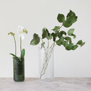 Seeded Glass Vase/ Hurricane
