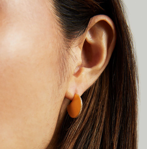 Petite Pave Disc Earrings (FINAL SALE)