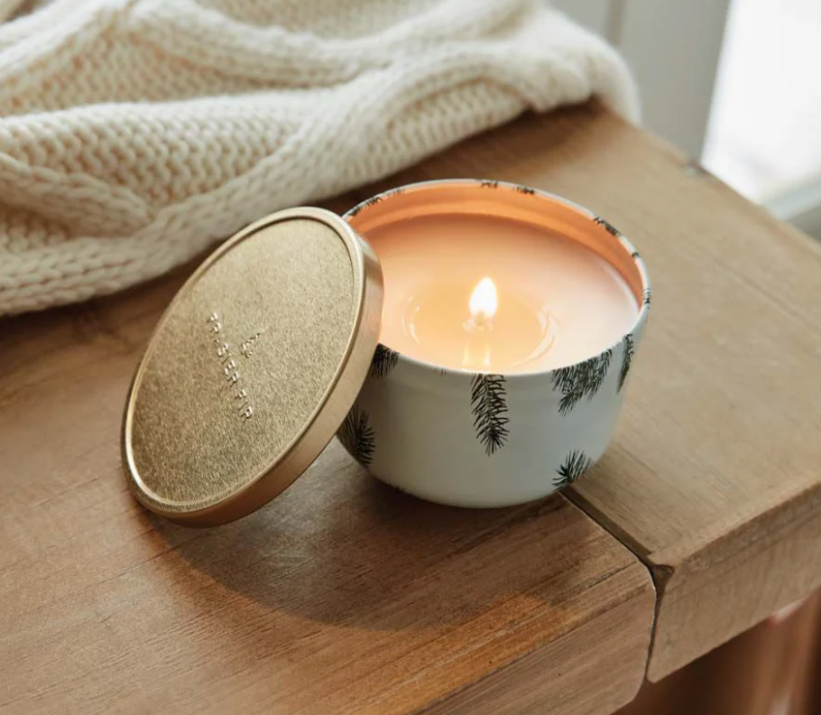 Frasier Fir Tin Candle Gold Lid