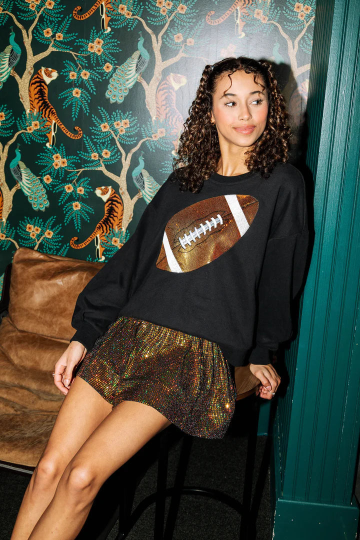 Black/Gold Football Sweatshirt
