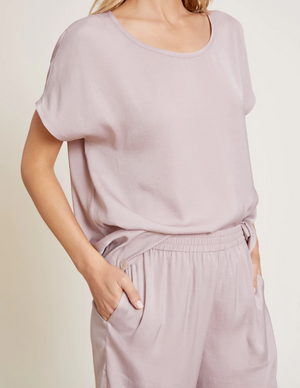 Satin Tee & Crop Pant Set