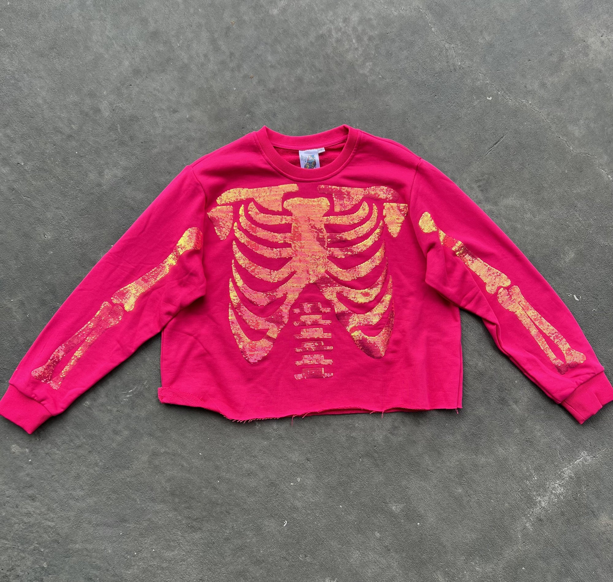 Magenta Skeleton Sweatshirt