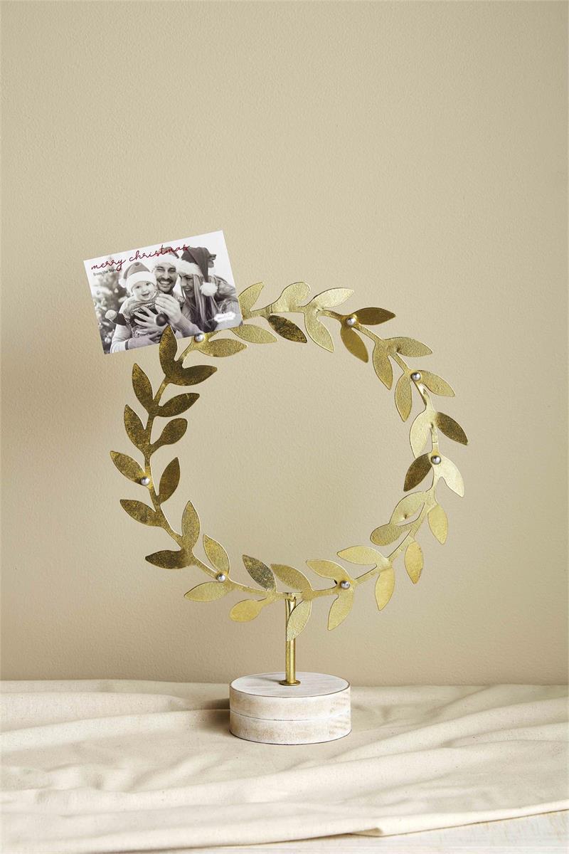 Gold Wreath Card Holder
