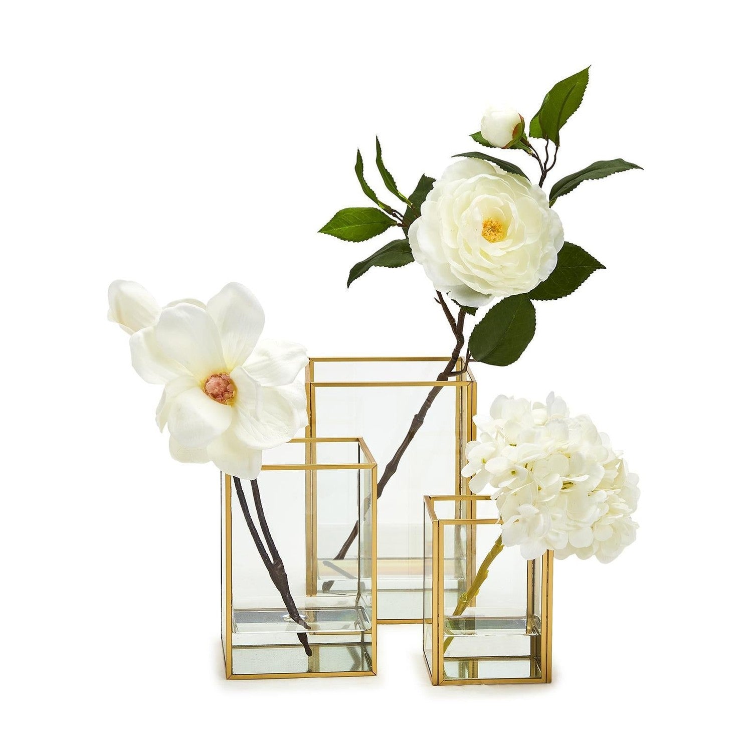 Large Gold Rectangle Window Vase