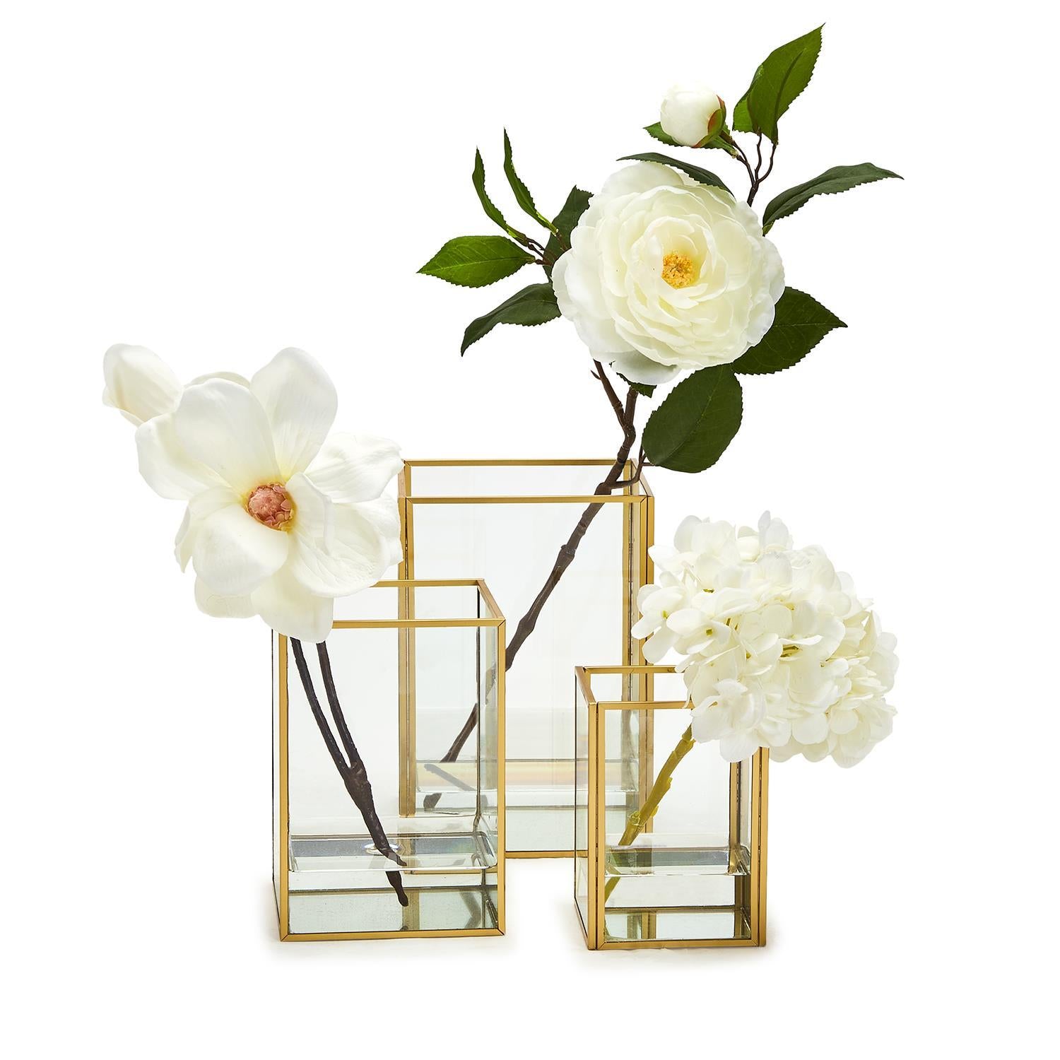 Large Gold Rectangle Window Vase