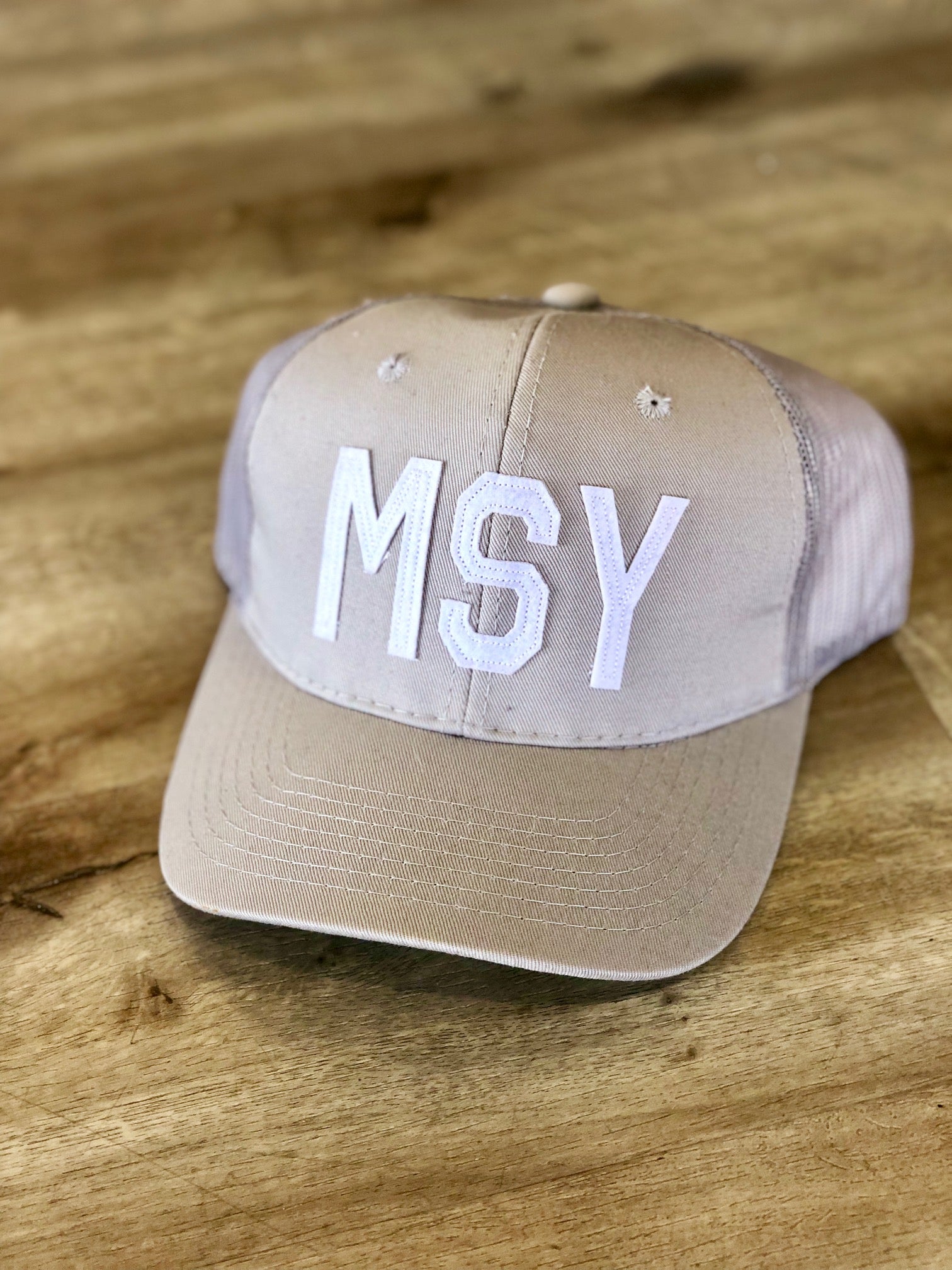MSY-Light Gray Trucker Hat