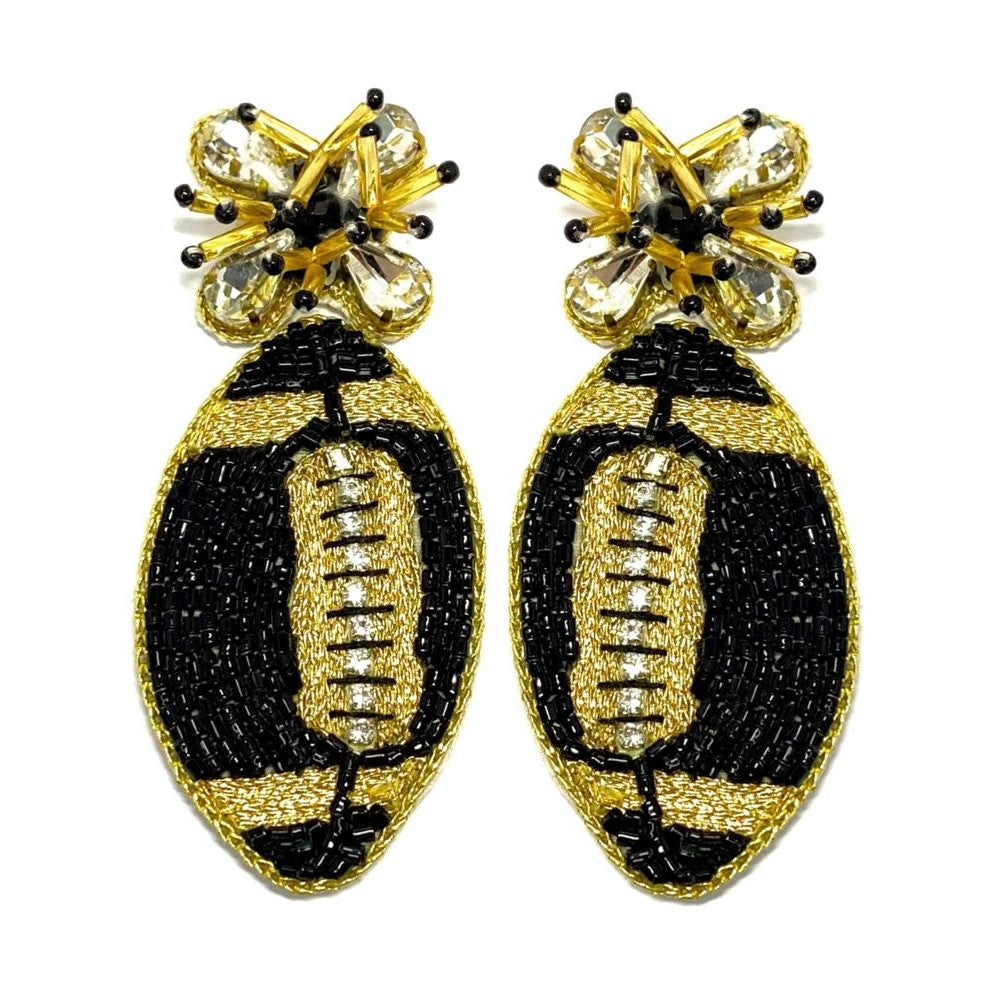 Beaded Football Burst Earring