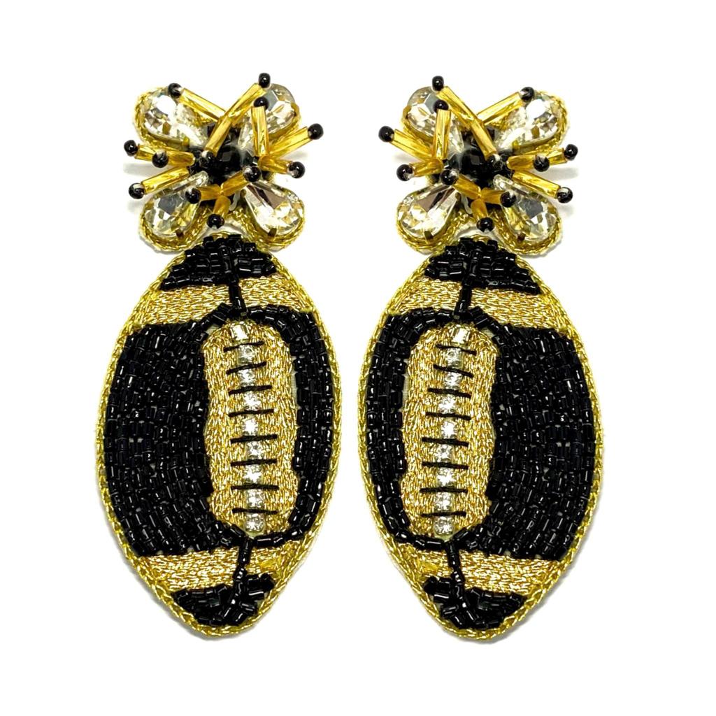 Beaded Football Burst Earring