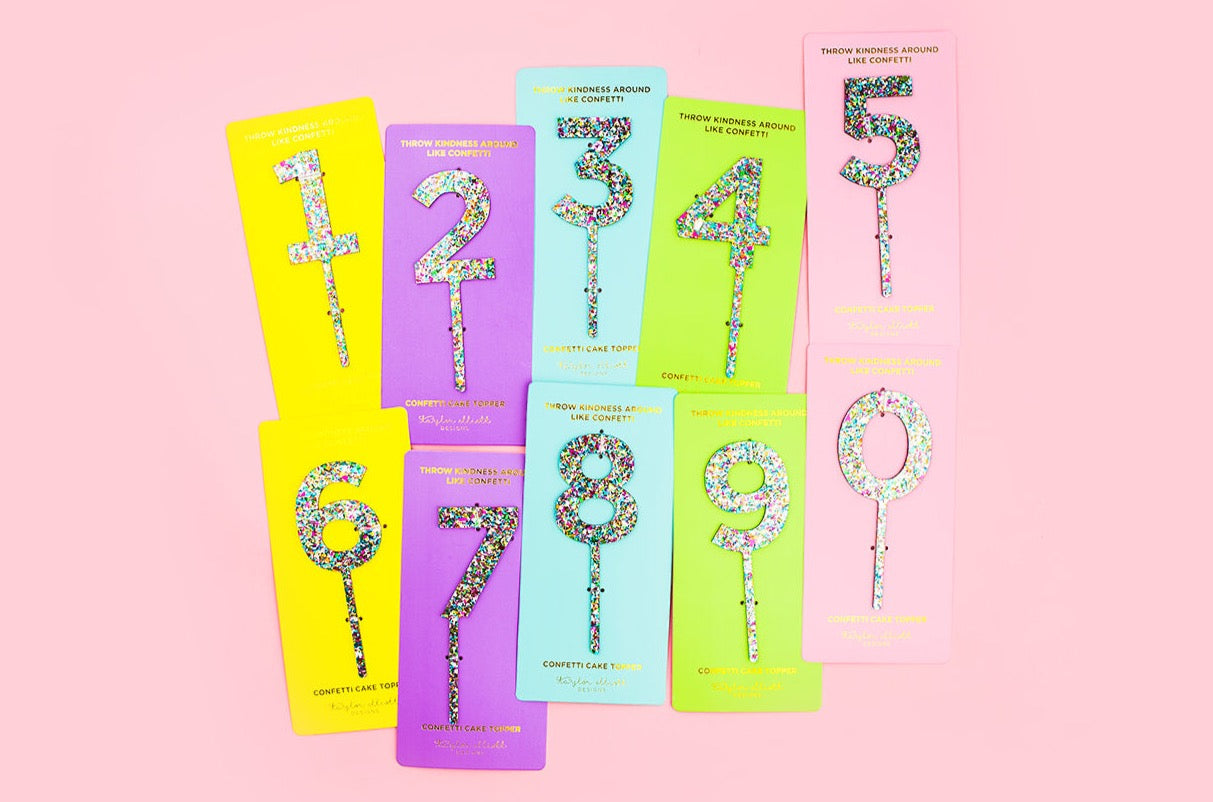 Confetti Cake Topper (FINAL SALE)