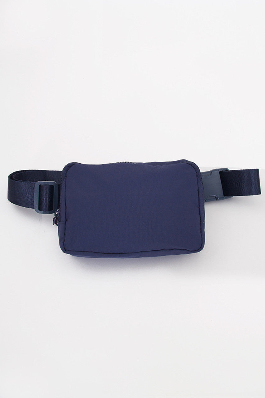 Navy Solid Belt Bag