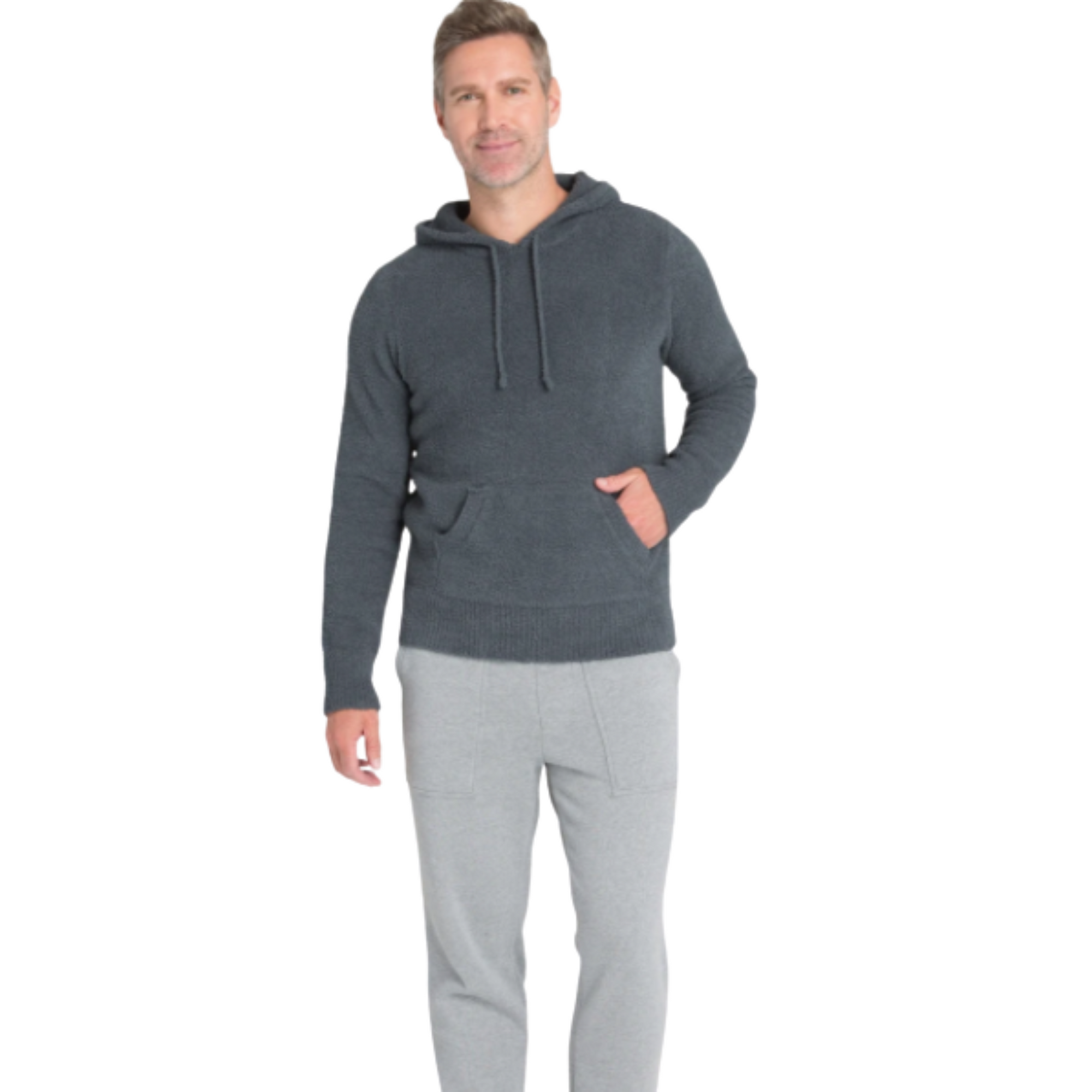 Cozy Chic Men's Pullover Hoodie in Slate Blue (FINAL SALE)