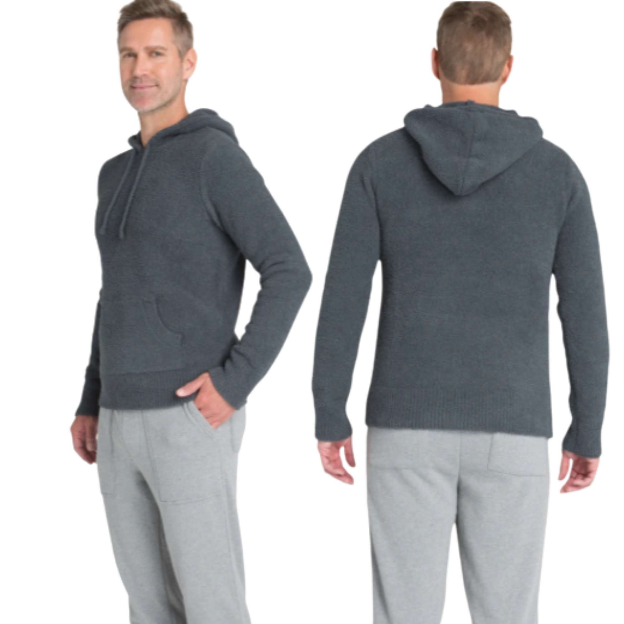 Cozy Chic Men's Pullover Hoodie in Slate Blue (FINAL SALE)