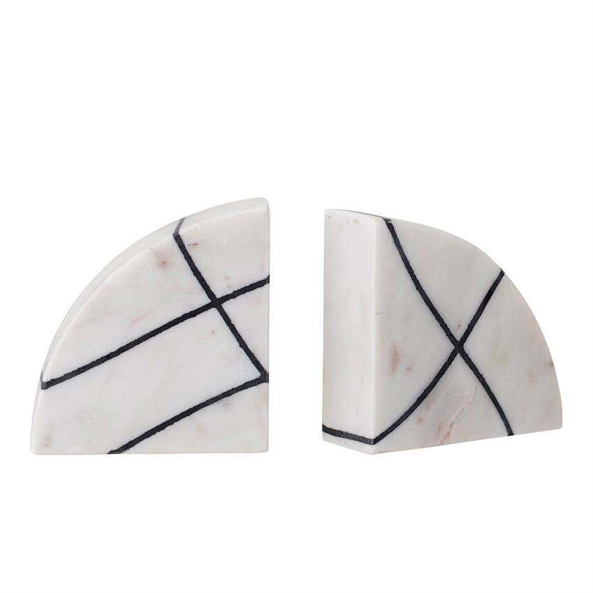 Marble Bookend, White & Black, (SOLD SEPARATELY) *(IN-STORE PICK-UP ONLY)*