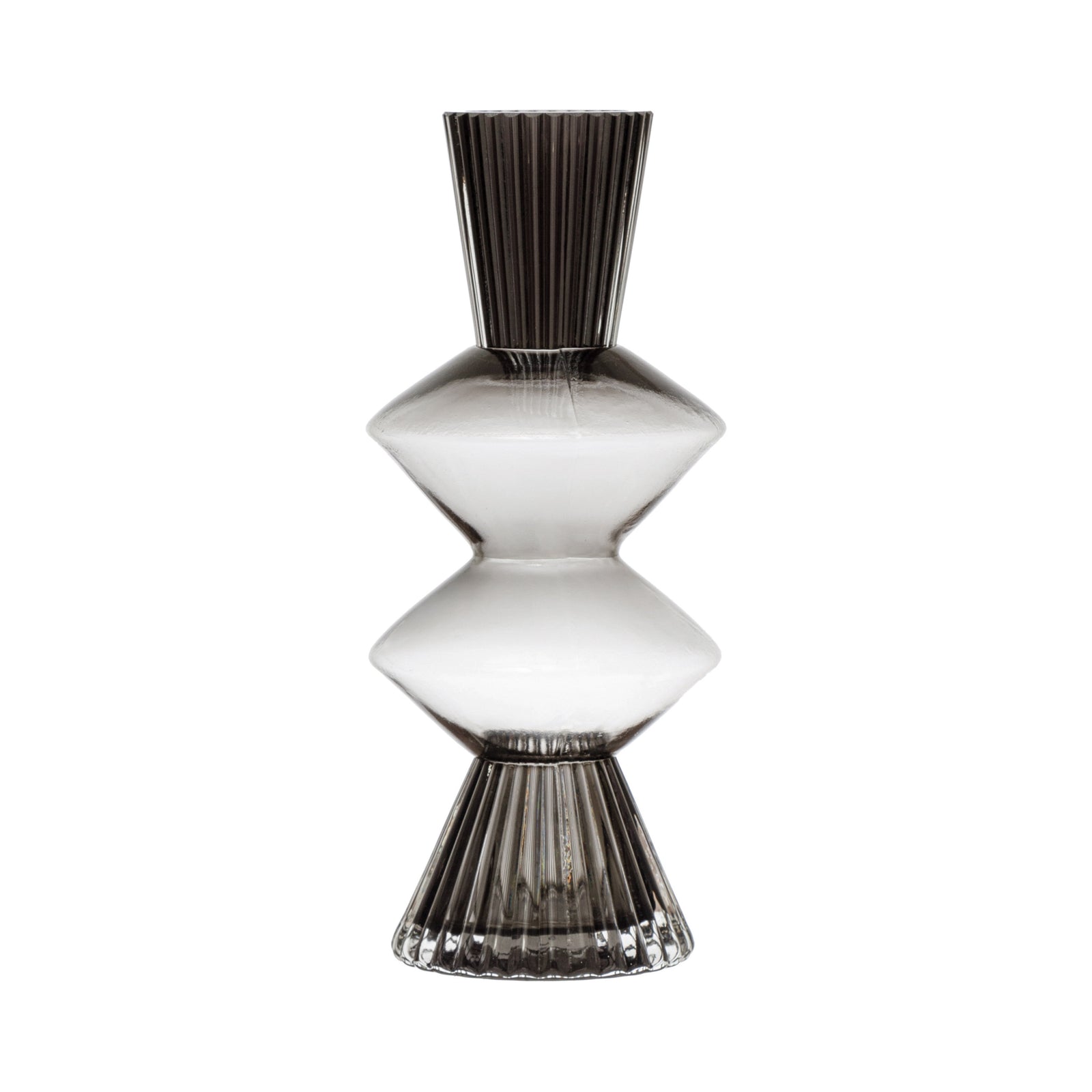Glass Fluted Vase