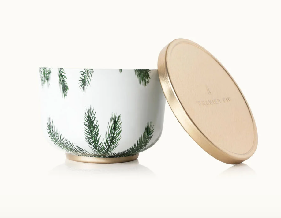 Frasier Fir Tin Candle Gold Lid