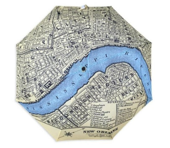New Orleans Map Umbrella