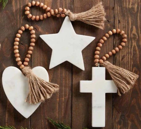 Wood Marble Orn (FINAL SALE)