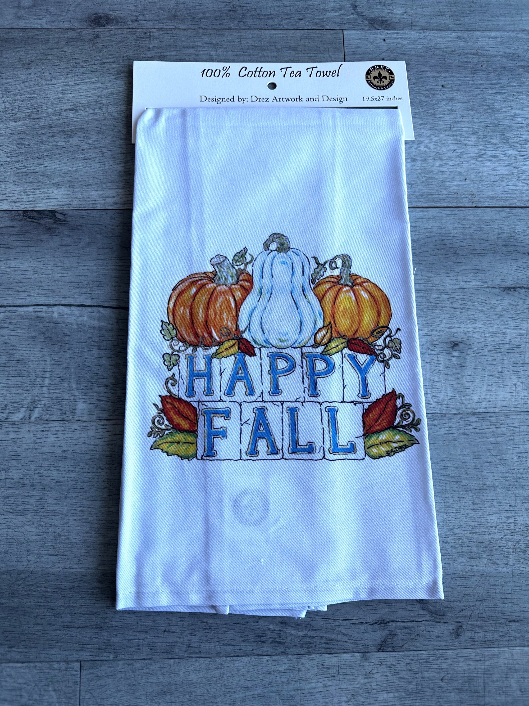 Happy Fall Tea Towel