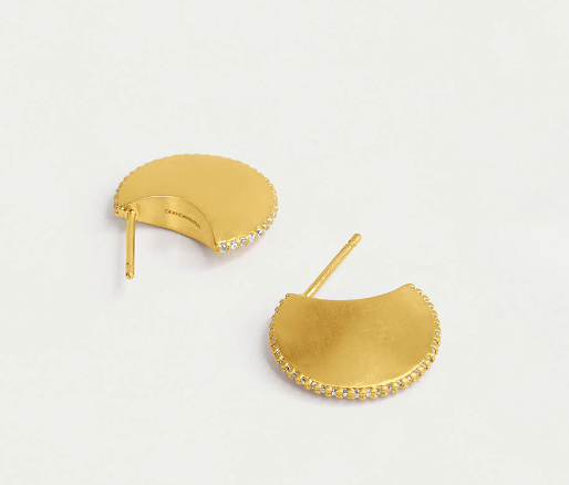 Petite Pave Disc Earrings