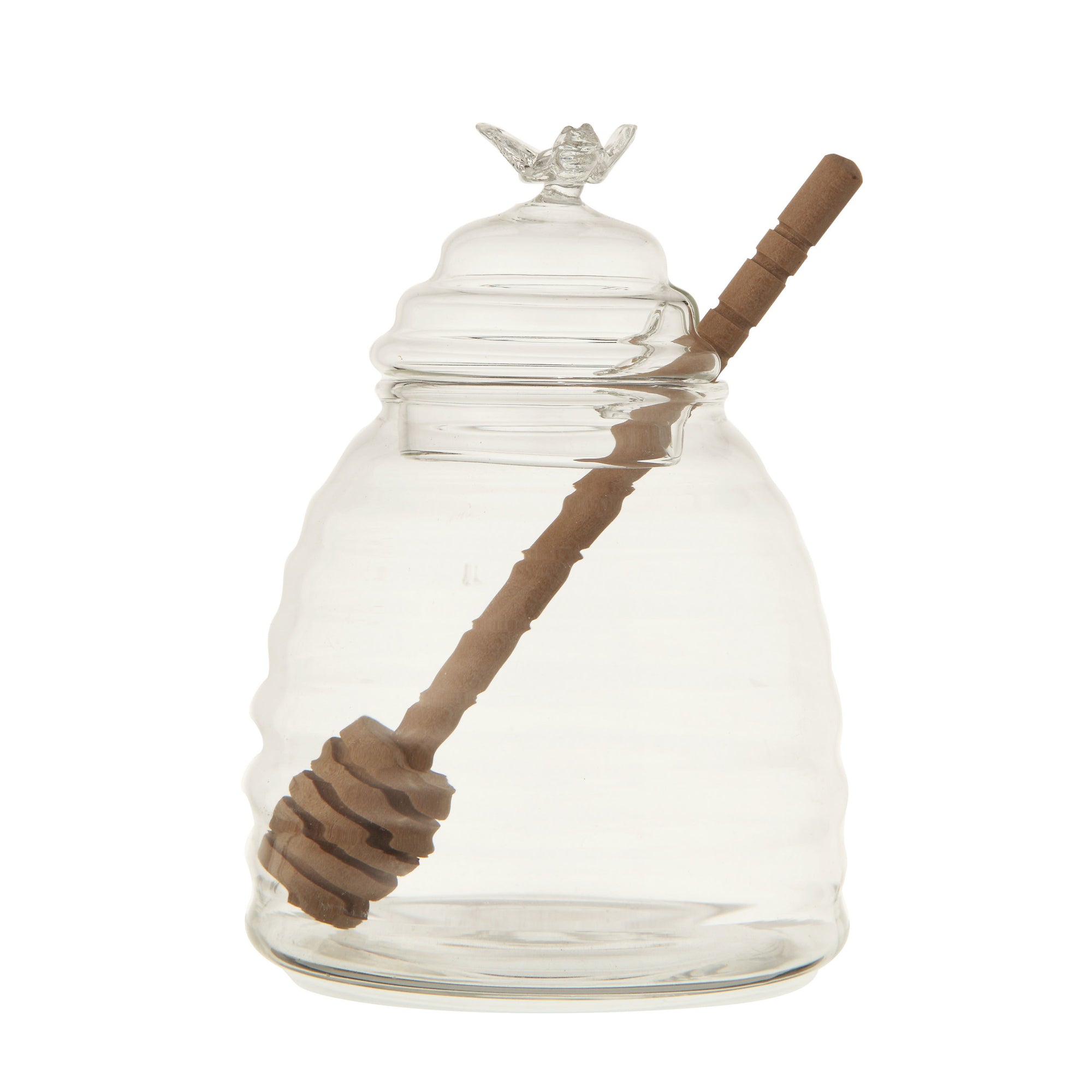 Honey Jar with Wooden Honey Dipper, Set of 2