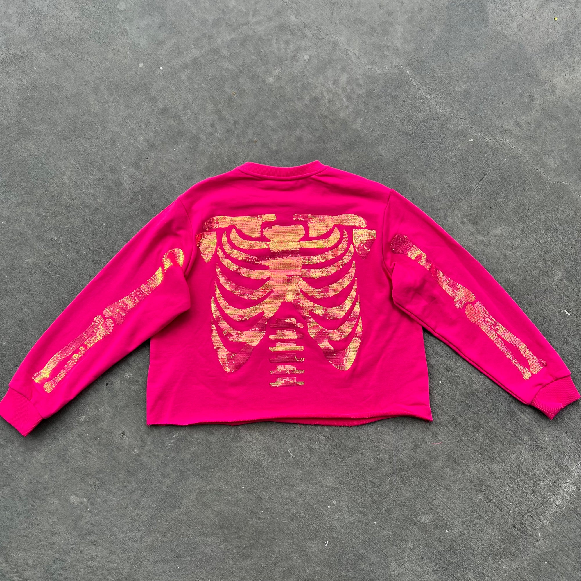 Magenta Skeleton Sweatshirt
