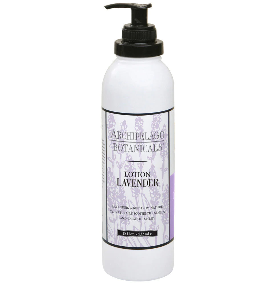 Archipelago Botanicals Lavender Lotion bottle on a white background