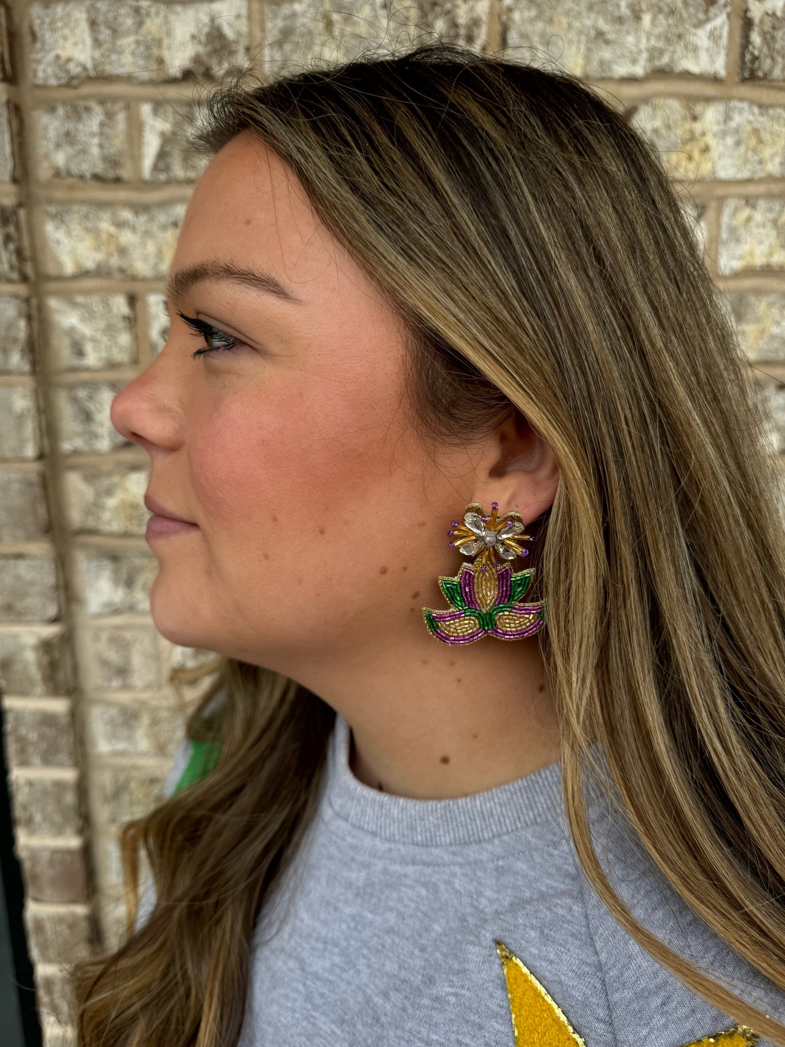 MG Beaded Mask Earring