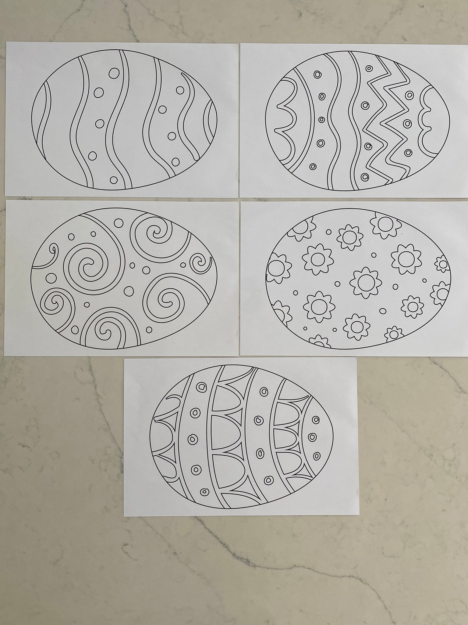 Coloring Pad Placemat- Easter Egg
