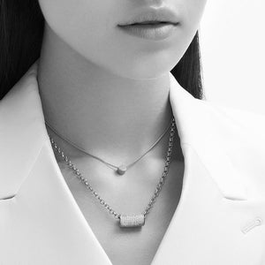 Pave Knockout Pendant- White Topaz