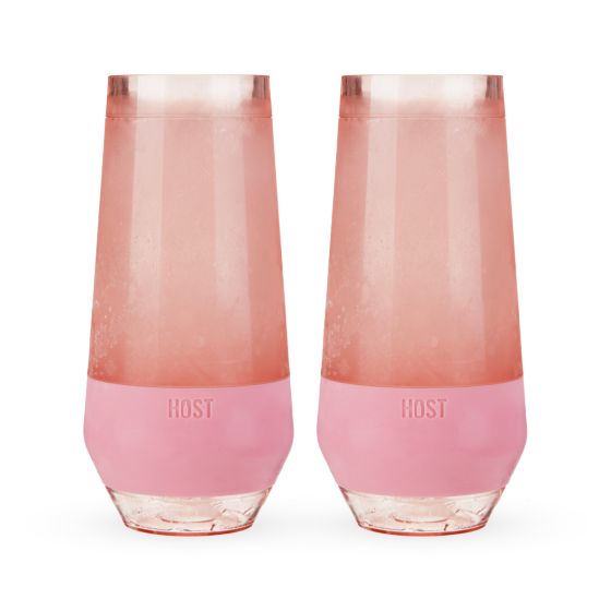 Pink Tinted Champagne Freeze Cooling Cups (Set)