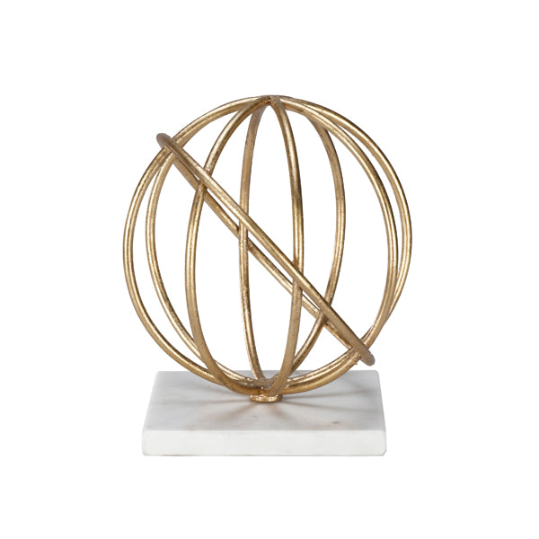 Gold Sphere on Marble Base