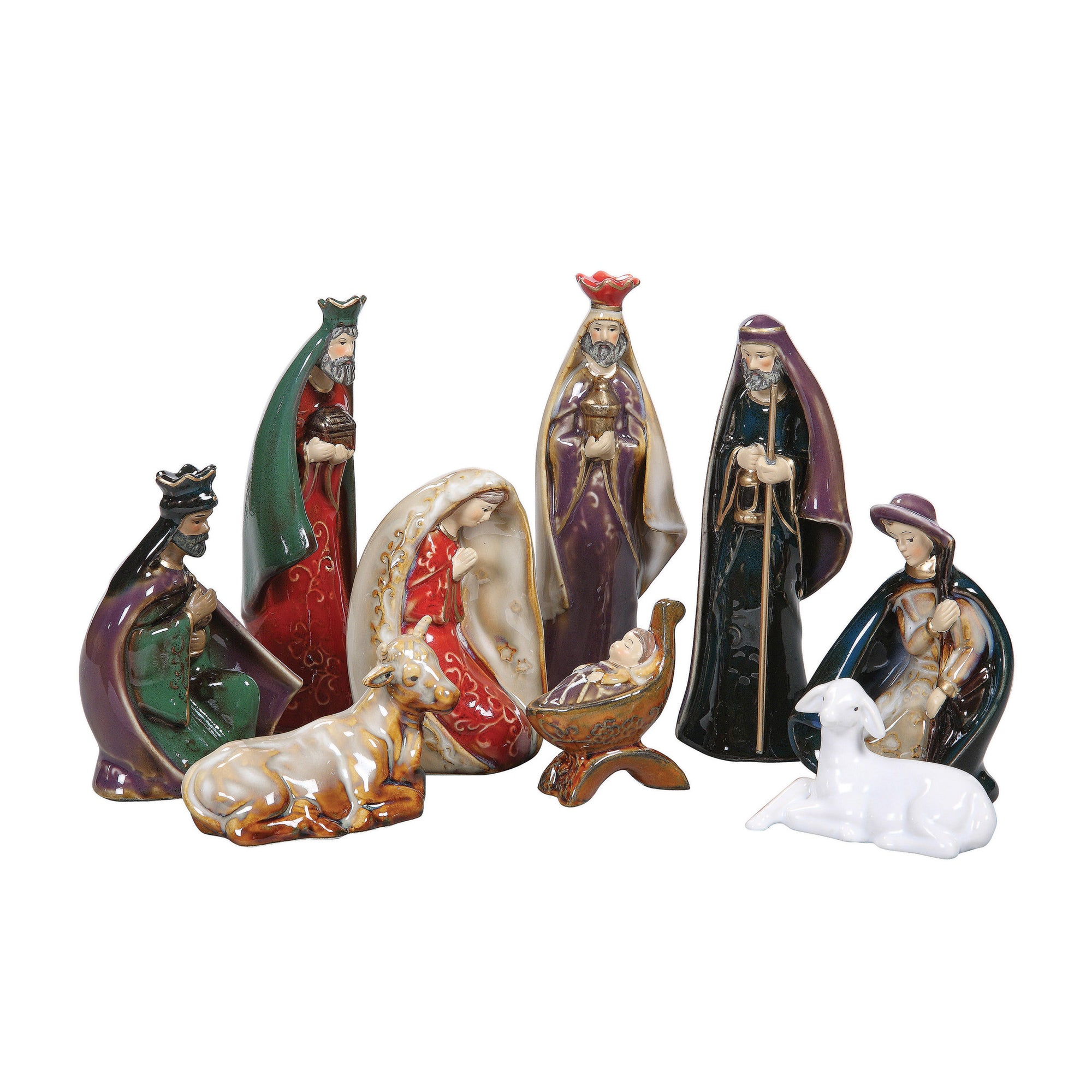 S/9 6"H Ceramic Nativity Scene